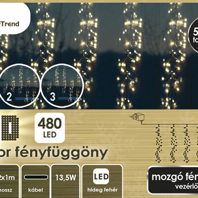 Toplo Bele Lampice LED Zavesa Za Spoljnu i Unutrašnju Upotrebu Meteor