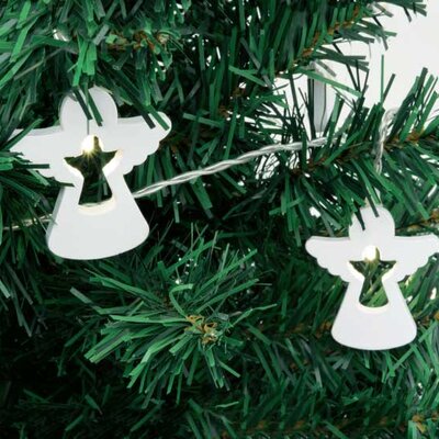 Lampice za jelku sa Andjelima od drveta