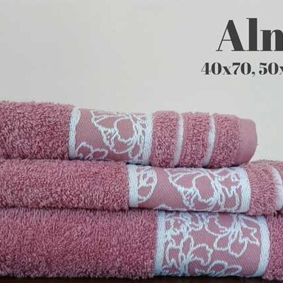 Set 3 peškira Almeda lavanda 40x70 50x90 70x140