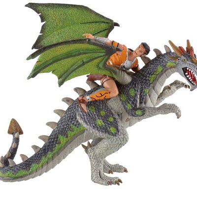 Bullyland Svet fantazije - Figurica Zmaj sa jahačem 75587 K