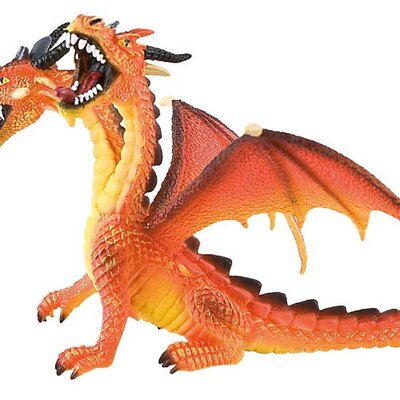 Bullyland Svet fantazije - Figurica Narandžasti dvoglavi zmaj 75598 e
