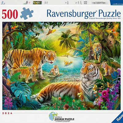 Puzzle slagalica 500 delova Tigrovi u oazi 12001384