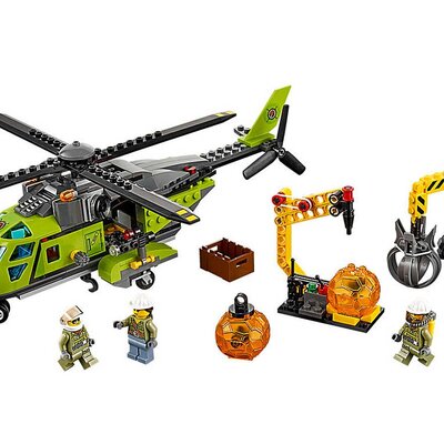 LEGO® City kocke Vulkani - Helikopter za snabdevanje LE60123