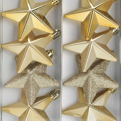 Komplet Ukrasa Za Jelku - Zvezde - Gold