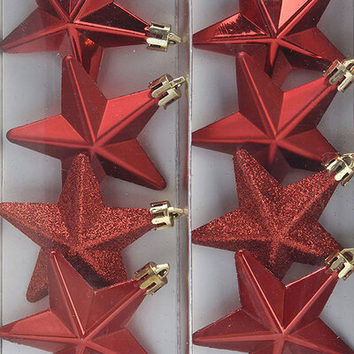 Komplet Ukrasa Za Jelku - Zvezde - Red