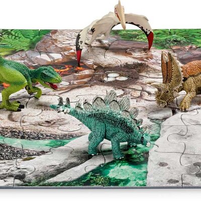 Schleich Figurice Dinosaurusi 4 kom. na puzzle podlozi 42213