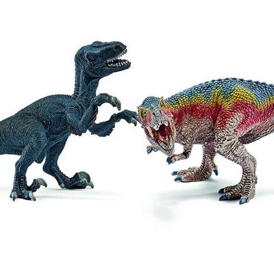 Schleich Figurice Dinosaurusi - Velociraptor i T-Rex, mali 42216