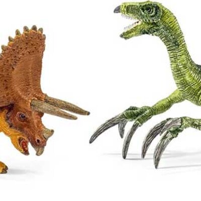 Schleich Figurice Dinosaurusi - Triceratops i Terizinosaurus, mali 42217