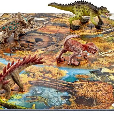 Schleich Figurice Dinosaurusi 4 kom. na puzzle podlozi 42331
