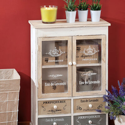 Shabby Chic Vitrina - Komoda Jolly Casa 58 x 29 x 86 cm