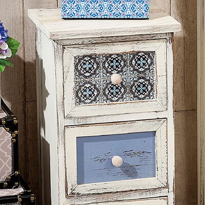 Drvena Shabby Chic Komoda 29 x 25 x 62 cm