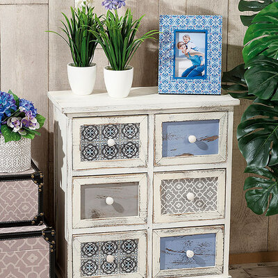 Drvena Shabby Chic Komoda 54 x 25 x 62 cm