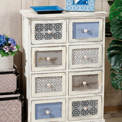 Drvena Shabby Chic Komoda 54 x 25 x 80 cm