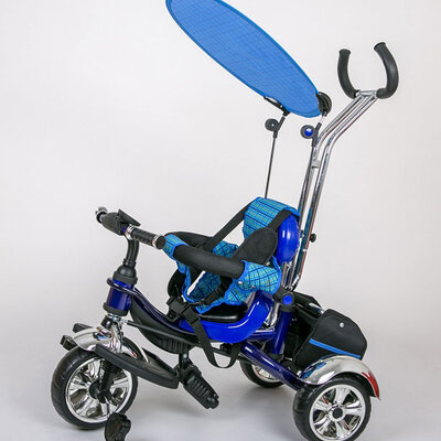 Dečiji tricikl Guralica sa tendom 05 plavi KR01