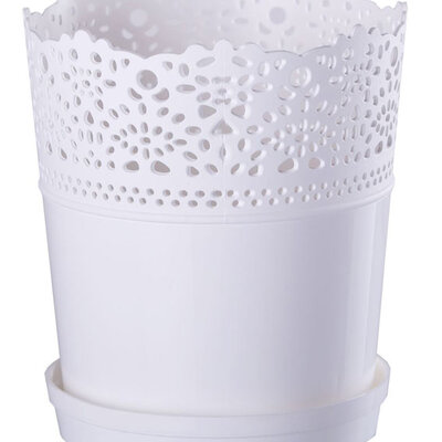 Saksija Dentelle 16 bela