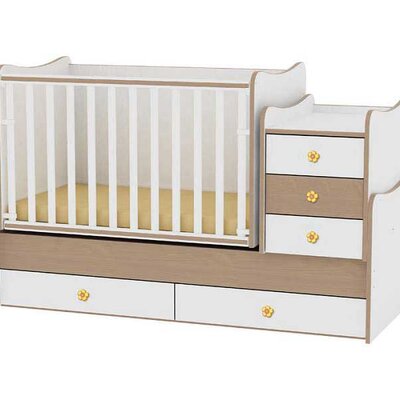 Lorelli Drveni krevetac za bebe 3u1 Maxi Plus White Beech 10150300028