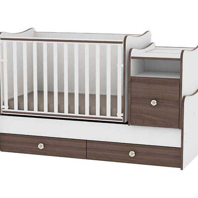 Lorelli Drveni krevetac za bebe 3u1 Trend Plus White Walnut
