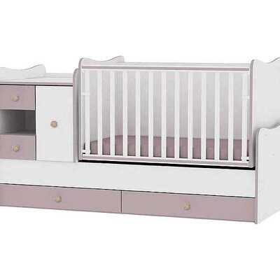 Lorelli Drveni krevetac 3u1 MiniMax White Cappuccino
