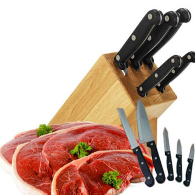Komplet 5 kuhinjskih noževa sa stalkom