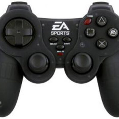 PS2 Wireless Analog Controller crni - EA Sports Edition