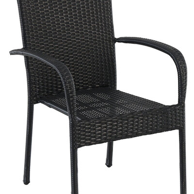 Baštenska Stolica Od PE Ratana Black Avola