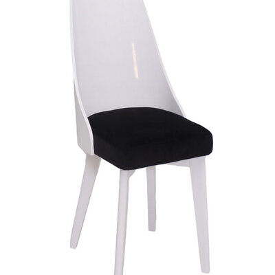 Trpezarijska stolica Liza 2 belo crna 986-562