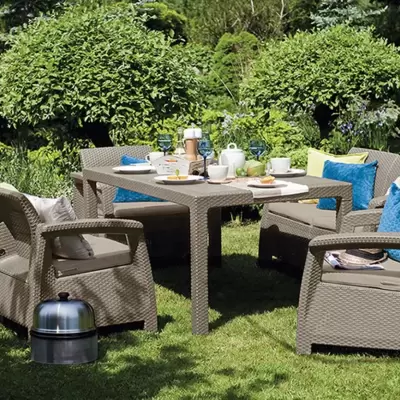 Baštenska Garnitura Corfu Fiesta 2 Dvoseda, 2 Fotelje, Sto as Barahona 6