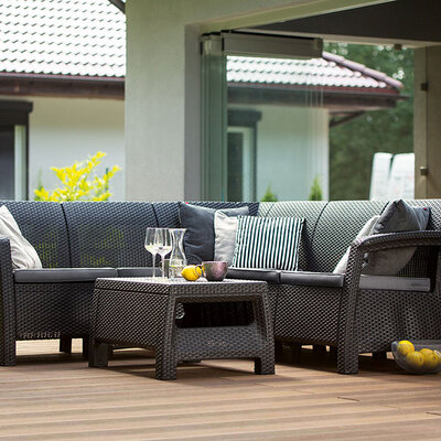 Ugaona Baštenska Garnitura Corfu Relax as Barahona U