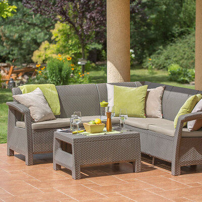 Ugaona Garnitura Za Dvorište Corfu Relax as Barahona U Kapućino