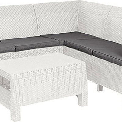 Ugaona Garnitura Za Dvorište Corfu Relax as Barahona U White