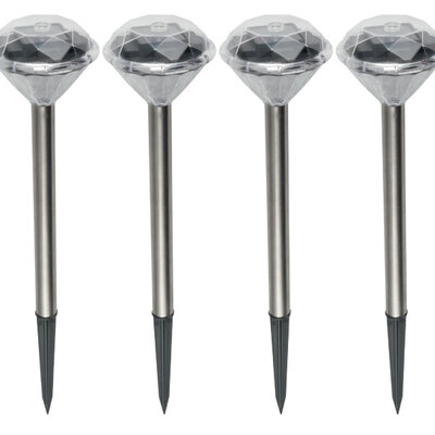 Komplet 4 metalne solarne LED lampe