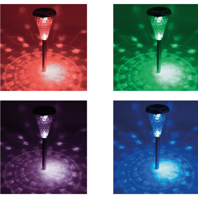 Višebojne baštenske solarne lampe komplet 4 kom