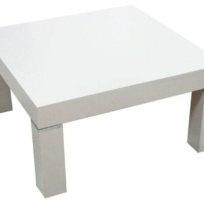 Klub sto M20 80x80 beli visoki sjaj