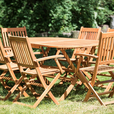 Baštenska Garnitura Od Drveta Ravello Boston - 6 Stolica i Sto