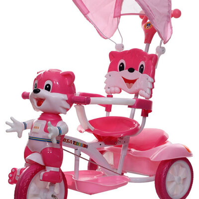 Dečiji tricikl Guralica sa tendom Lija roze 290086