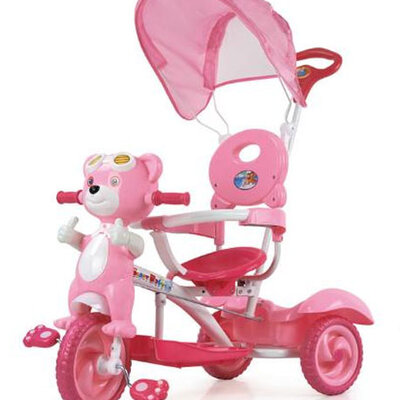 Dečiji tricikl Guralica sa tendom Meda roze 290082
