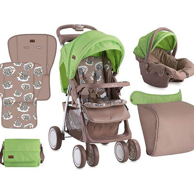 Lorelli Kolica za bebe sa opremom Foxy Beige Green Lambs 10020381732