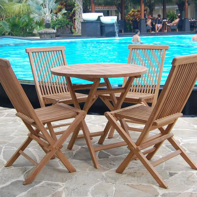 Garnitura od tikovine Myanmar - sklopiva