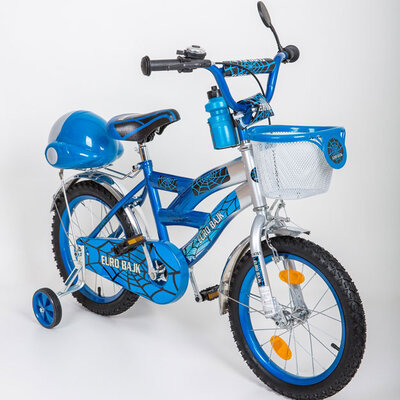 Dečiji bicikl sa pomoćnim točkićima BMX 16 plava