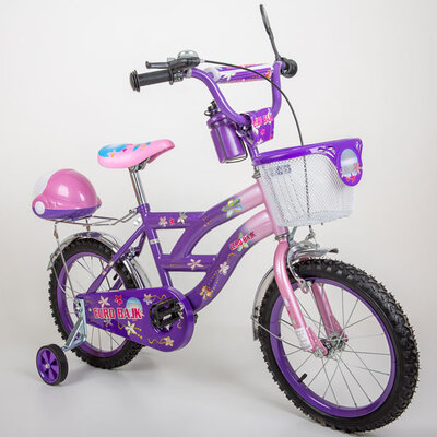 Dečiji bicikl sa pomoćnim točkićima BMX 16 pink