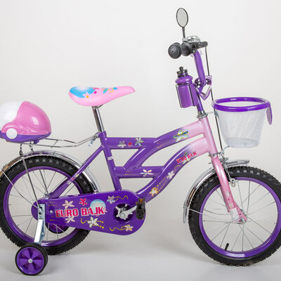 Dečiji bicikl sa pomoćnim točkićima BMX 12 pink