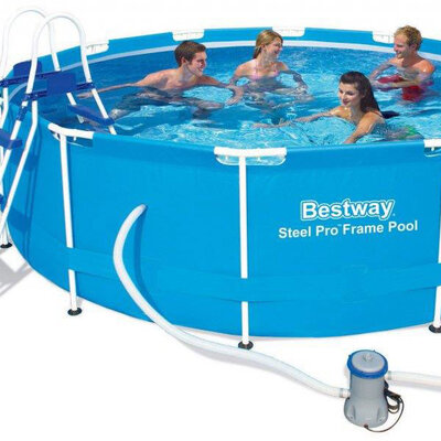 Bazen 366 x 100 cm Sa Čeličnim Raamom, Pumpom, Merdevinama BestWay 56418