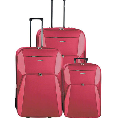 Set putnih kofera 55/65/75cm Enova Madrid Red 501.140.20