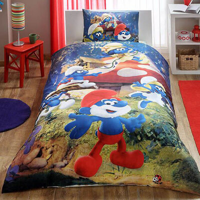 Dečija posteljina Štrumpfovi Izgubljeno selo