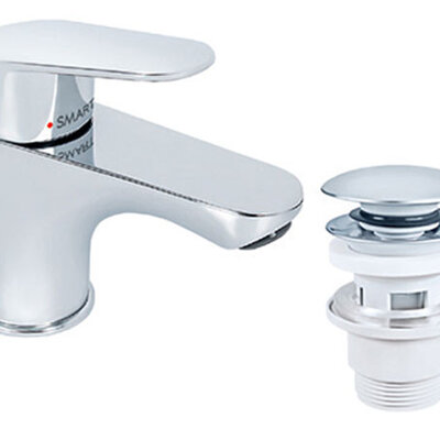 Baterija za lavabo sa klik-klak odlivnim ventilom Rosan JA301002