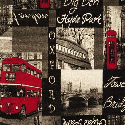 Tepih Ekol Popart P 008 Red Anthracite 160x230 cm