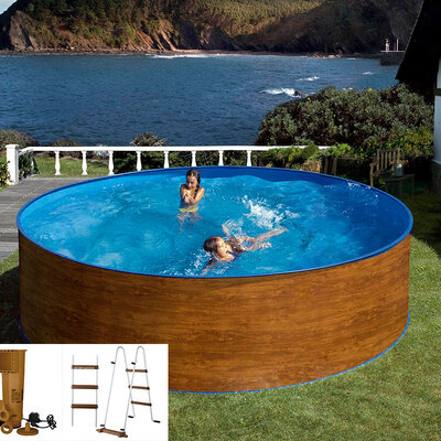 Bazen Sa Galvanizovanom Oplatom Pontaqua ECO Wood 460 x 120 cm