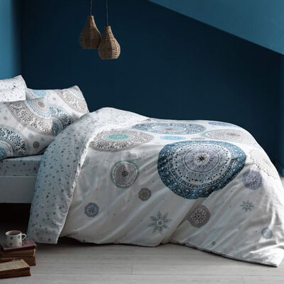 Saten dupla posteljina Atlas V01 Mavi