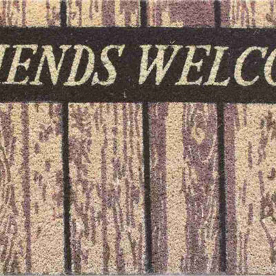 Ekol otirač Wood-Stone Friends Welcome 45x75