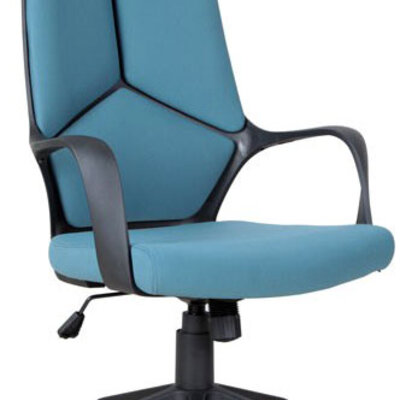 Radna Stolica Sa Visokim Naslonom i Plavom Tkaninom
